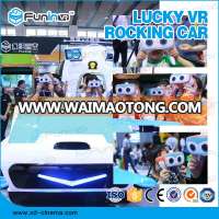 Crazy thrilled Lucky VR Rocking Car amusement park equipment rides vr goggles