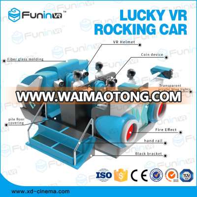 Indoor amusement for Lucky VR Rocking Car 6dof motion platform 3d glasses virtual reality