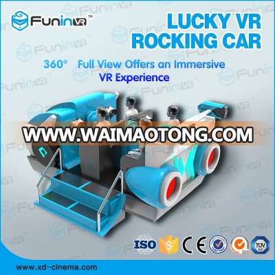 VR Family Immersive Lucky VR Rocking Car amusement park equipment for sale virtual reality simulator